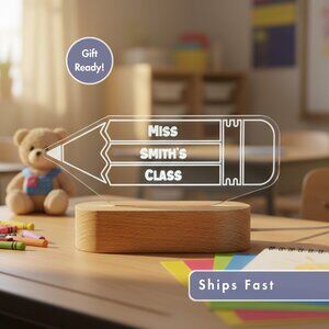 Teacher Custom Name Light | Personalized Light-Up Sign for Teacher Appreciation